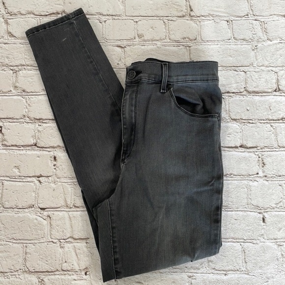 Mott & Bow High-Rise Skinny Orchard Jeans 29x28 Dark Gray - Picture 1 of 5